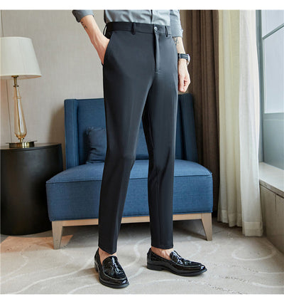 Pantalones Casuales Slim Fit de Color Sólido para Hombre - Image 25