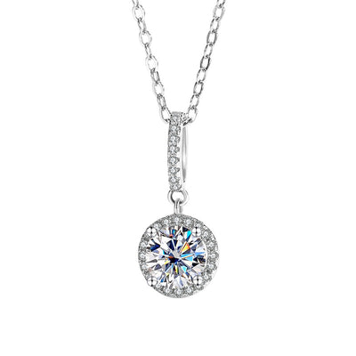 Colgante de Plata 925 con Moissanita de Quilate: Diseño Copo de Nieve con Garra Seis Puntas - Image 3