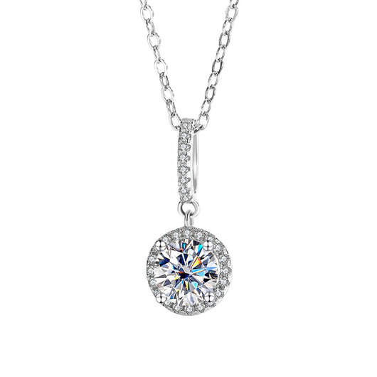 Colgante de Plata 925 con Moissanita de Quilate: Diseño Copo de Nieve con Garra Seis Puntas - Image 3