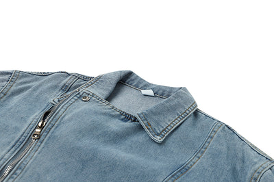 Chaqueta de Mezclilla Corta con Solapa Oversized para Mujer - Image 12