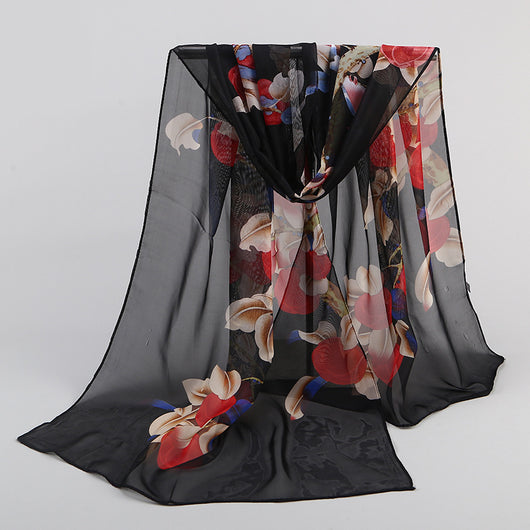 Pañuelo Largo Magpie Primula Lady en Chifón Elegante - Image 18