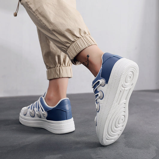 Zapatillas Blancas con Costuras de Goma Elevadas Doble Capa - Image 11