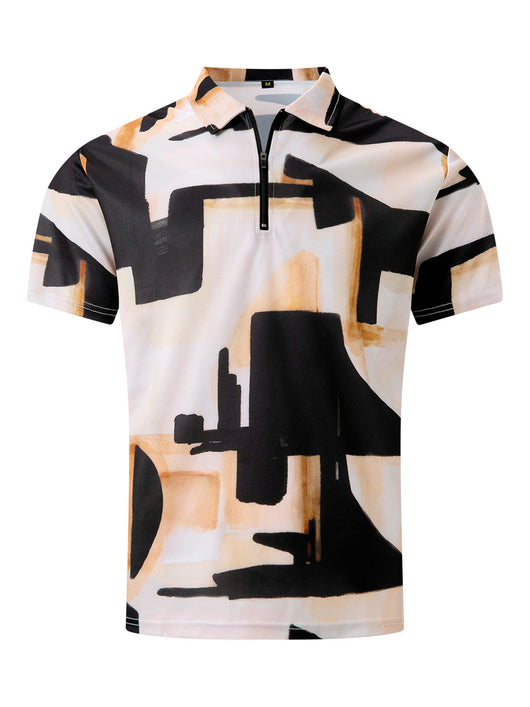 Camisa Manga Corta con Estampado Digital 3D para Hombre - Image 9