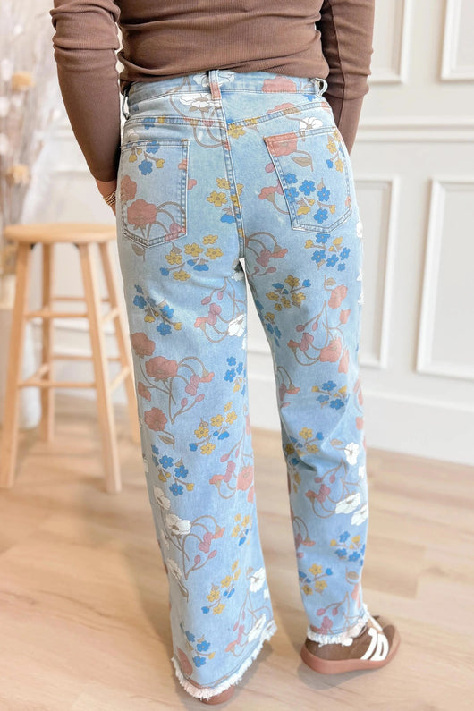 Jeans Sueltos Estampados con Corte Irregular para Mujer - Image 9