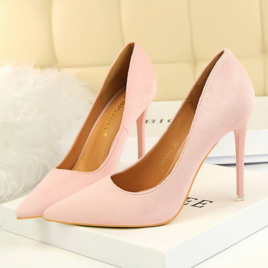 Zapatos de Tacón Alto en Ante: Elegancia Sofisticada y Punta Fina - Image 8
