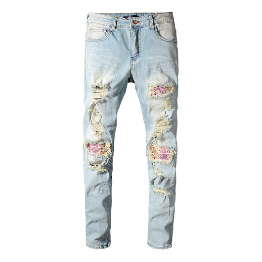 Jeans Slim Fit Efecto Desgastado INS - Image 6