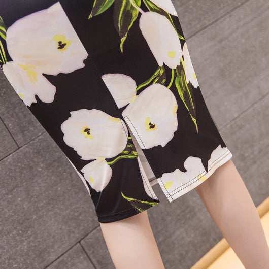 Falda Lápiz Estampado Floral Multicolor - Image 10