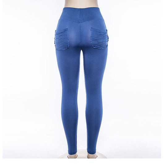 Pantalones de Chándal Entallados Realzadores de Cadera con Pliegues para Mujer - Image 6