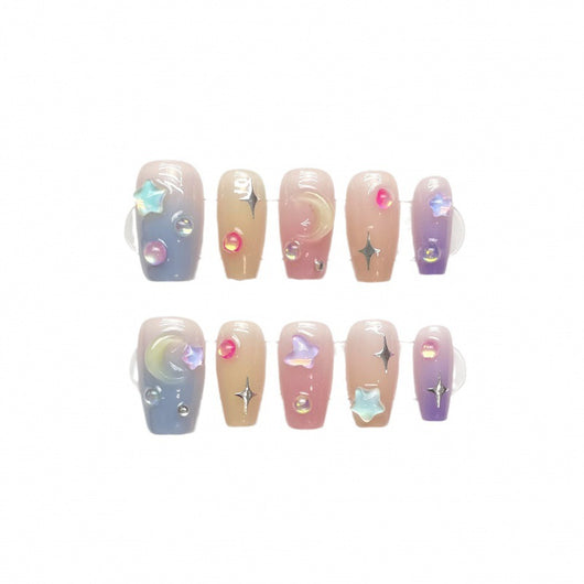 Uñas Postizas de Verano Artesanales - Diseño Dulce y Elegante - Image 2