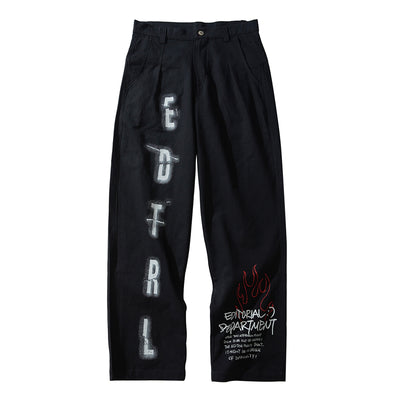 Pantalones Largos Holgados Estampados de Corte Recto - Image 7