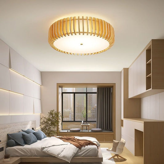 Lámpara de Techo LED Estilo Japonés Nórdico para Dormitorio
