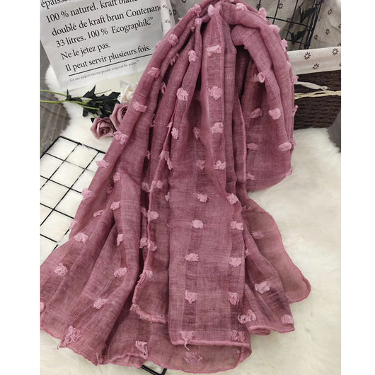 Pañuelo Tie Dye de Algodón y Lino para Mujer Musulmana - Image 16