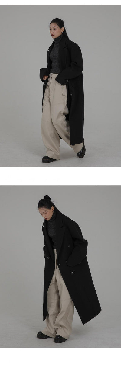 Abrigo Larga Oversized Estilo Coreano Inspirado en Hepburn - Image 11
