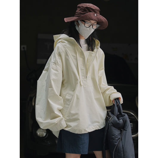 Chaqueta Hoodie Urbana Coreana Slim Fit Cortavientos - Image 4