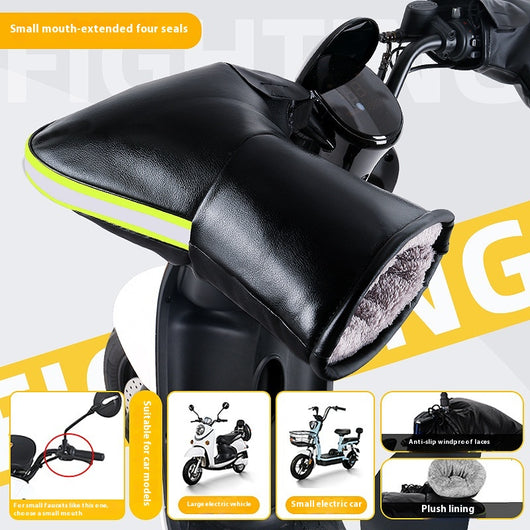 Guantes Térmicos Impermeables para Motocicleta Eléctrica con Forro Polar - Image 5