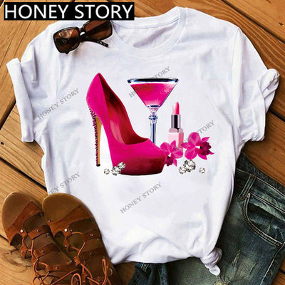 Camiseta Suelta Casual de Cuello Redondo para Mujer - Image 2