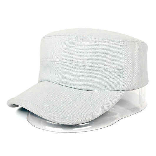 Gorra Plana Denim Vintage Lavado Desgastado para Hombre y Mujer - Image 3