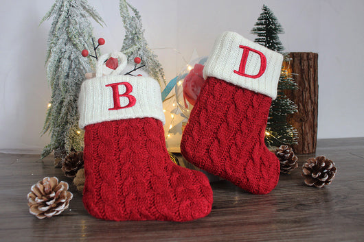 Calcetines Navideños Tejidos con Letras - Image 17