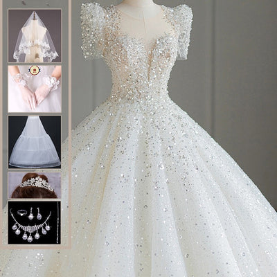 Hilo de Novia Premium con Cola Larga y Textura Princesa - Image 4