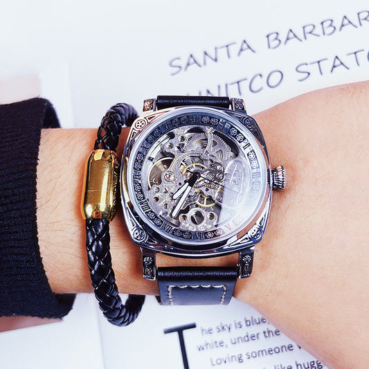 Reloj Mecánico Automático Calavera para Hombre