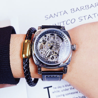 Reloj Mecánico Automático Calavera para Hombre