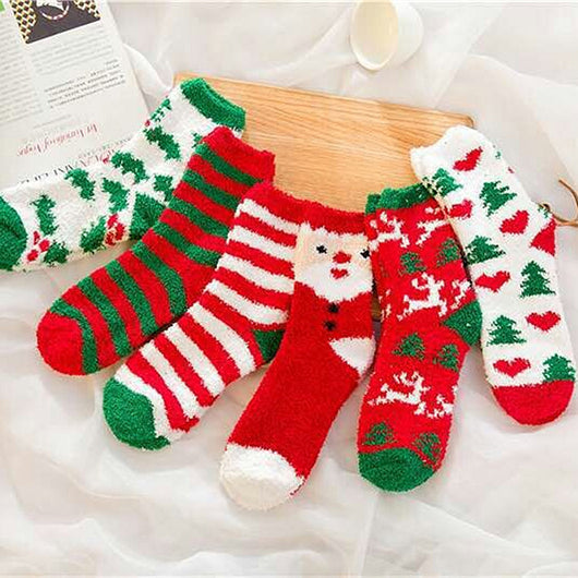 Calcetines Navideños de Felpa para Adultos Mayores - Image 6