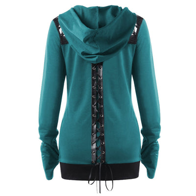 Abrigo Deportivo para Mujer con Capucha y Detalles de Encaje - Image 14