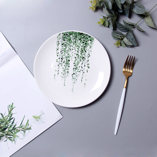Plato Decorativo Hoja Verde Estilo Nórdico - Image 5