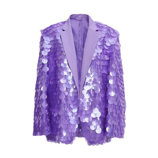 Blazer de Lentejuelas Sueltas para Cena y Eventos Elegantes - Image 2