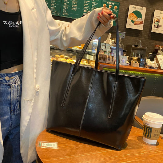 Bolso Tote de Cuero Encerado para Mujer - Bolsa de Hombro Elegante y Versátil - Image 25