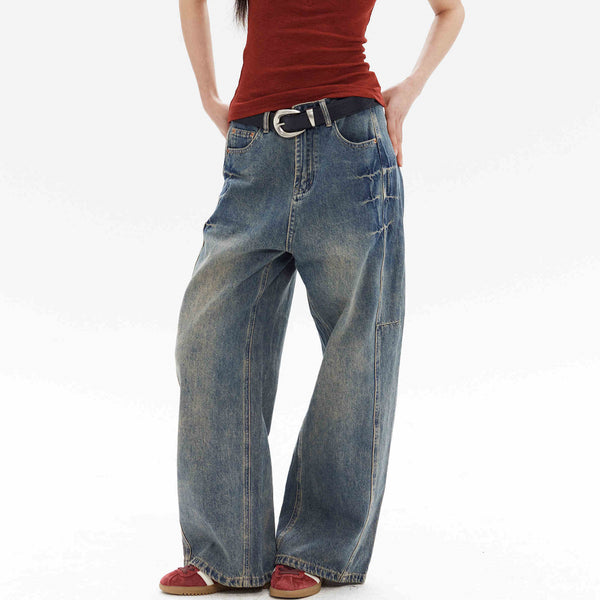 Jeans Sueltos Estilo Calle Americana