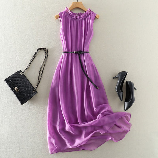 Vestido Chaleco Elegante sin Mangas Efecto Silueta Esbelta - Image 16