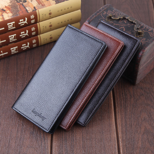 Billetera para Hombre con Patrón Texturizado - Múltiples Compartimentos