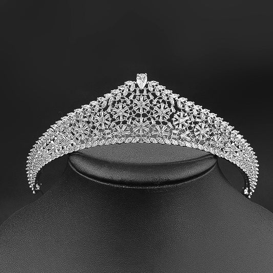 Corona Retro Vintage con Circonitas para Adultos - Accesorio de Lujo Europeo