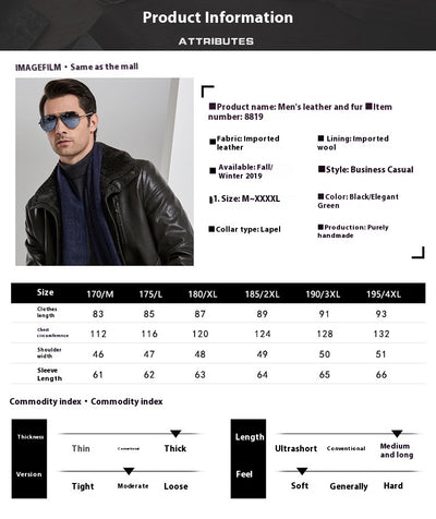 Chaqueta de Cuero Premium para Hombre con Forro Polar Grueso - Image 8