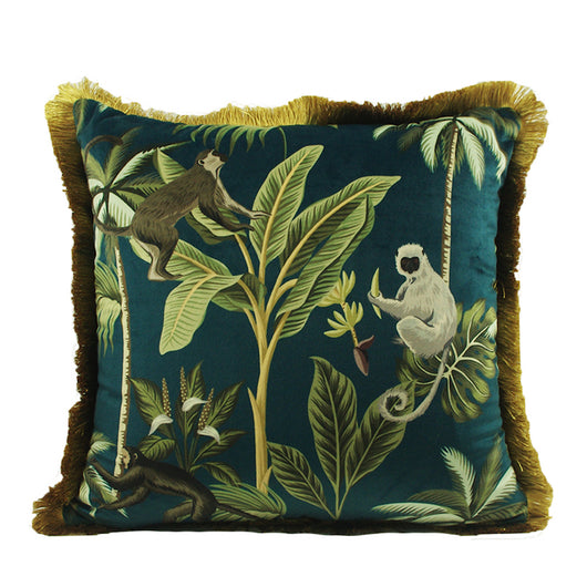 Almohada Decorativa Retro Verde y Dorado - Image 2