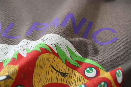 Pantalón Suelto Hip-hop con Estampado Artístico de Hongos y Ojos - Image 8