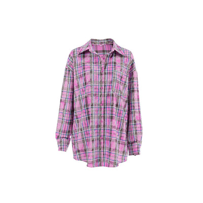 Camisa Suelta Estilo Retro con Detalles Desgastados - Image 5