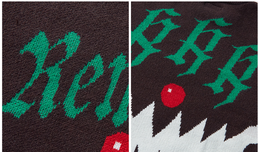 Suéter Holgado Navideño con Estampado Diablo Alphabet para Hombre - Image 13