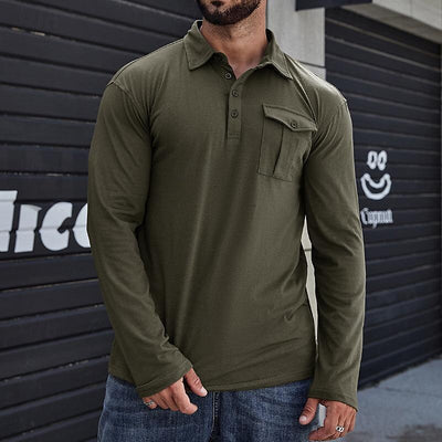Camisa Clásica de Manga Larga Estilo Europeo para Hombre - Image 9