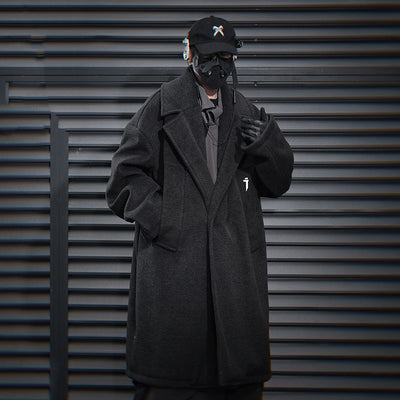 Abrigo Tipo Trench Largo para Hombre - Diseño Holgado y Casual - Image 12