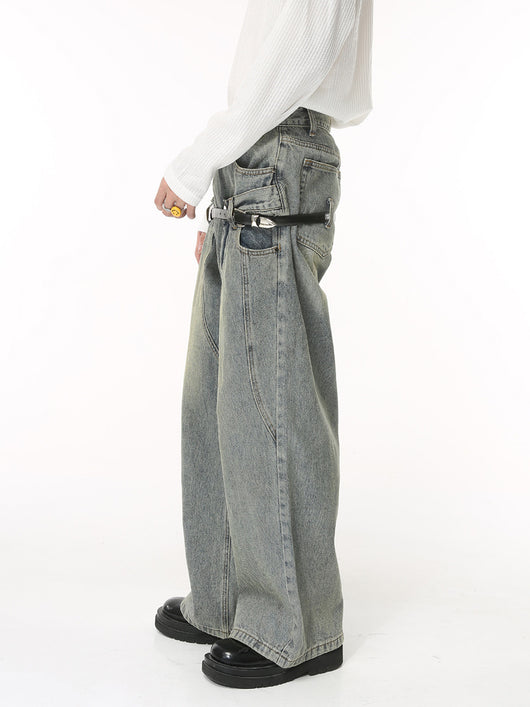 Jeans Hip Hop Hombre Cintura Suelta Diseño Verano - Image 8
