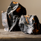 Ceramic Rockery Vase Ornaments Landscape Bonsai Stone Flower Ware Negro Grande