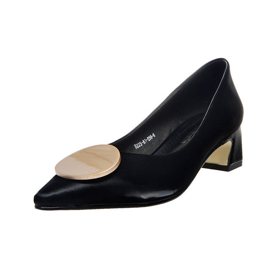 Zapatos de Tacón Grueso Puntiagudo - Elegancia Versátil para Cualquier Ocasión - Image 4