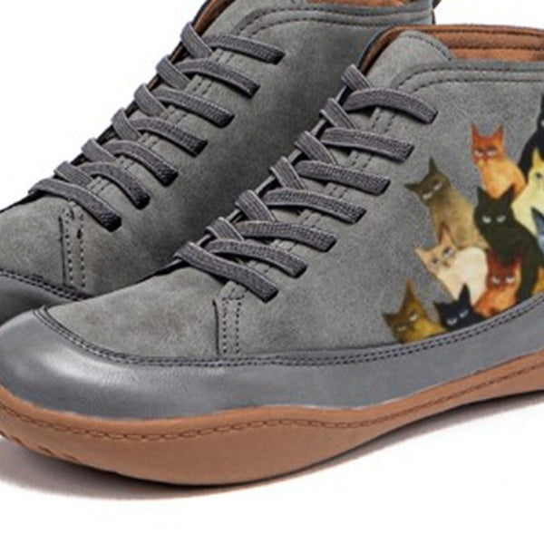 Zapatos Planos Talla Grande con Cordones - Diseño Versátil y Cómodo