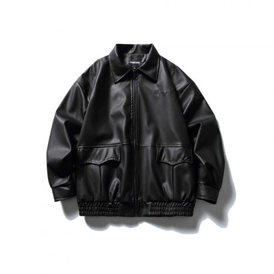 Chaqueta de Cuero para Motociclista - Estilo Clásico Masculino - Image 2