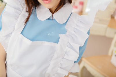 Disfraz de Sirvienta Anime Azul Agua - Traje COS de Rendimiento - Image 5