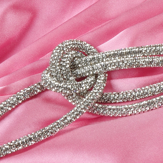 Jumpsuit Cuello Alto Diamante en Colores Sólidos - Image 8
