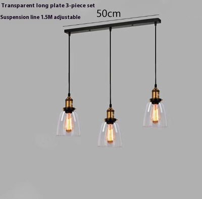 Lámpara Colgante Nórdica de Cristal Transparente para Restaurante - Image 24