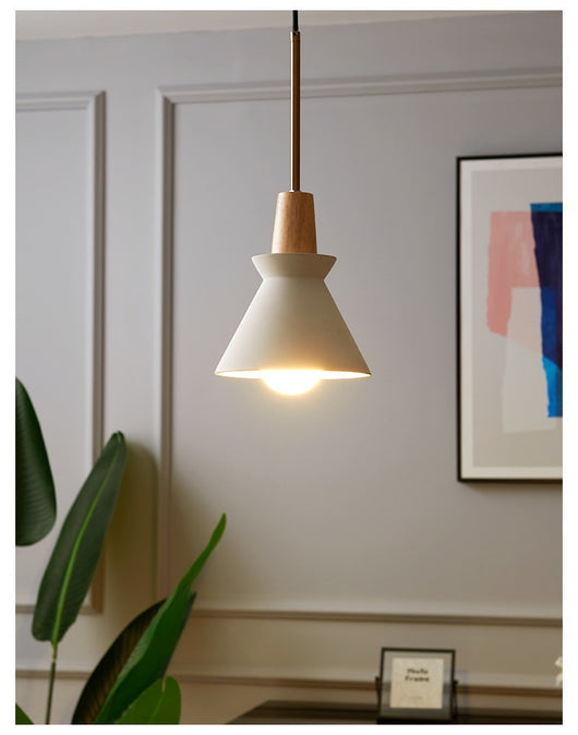 Lámpara Colgante Nórdica Estilo Cemento y Madera - Image 16